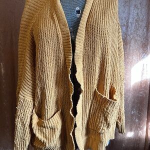Wild Fable Mustard Open-Front Cardigan